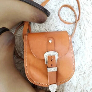 Tooled Leather mini Crossbody bag
